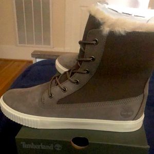 A new pair of timberland boots